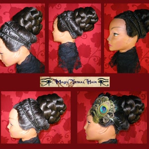 Trenza exuberante trenza extra larga TU COLOR DE CABELLO Pieza de cabello Tribal Fusion Cola de caballo Gypsy Boho Extensión de cabello para danza del vientre Caídas de cabello Bollywood imagen 8