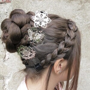Hair Bun YOUR HAIR COLOR Braided chignon bun cover hair piece Classic ballet bun & topknot Clip on prom hairpiece Wedding hair extensions image 13