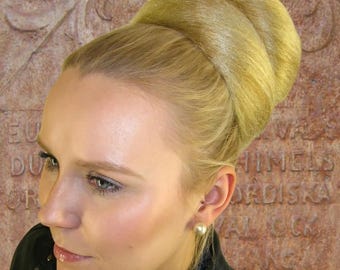 Diva Chignon YOUR HAIR COLOR Wrapped clip on hair bun Prom & wedding updo Tribal fusion belly dance hair piece 22''/55cm long hair extension