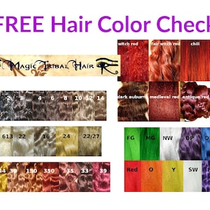 HAIR COLOR CHECK free color advice for hair falls up to 22 inches/55 cm long custom hair extensions Free Advice, you needn't buy this offer image 1