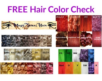 HAIR COLOR CHECK free color advice for hair falls up to 22 inches/55 cm long custom hair extensions Free Advice, you needn't buy this offer!