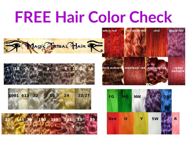 HAIR COLOR CHECK free color advice for hair falls up to 22 inches/55 cm long custom hair extensions Free Advice, you needn't buy this offer image 1