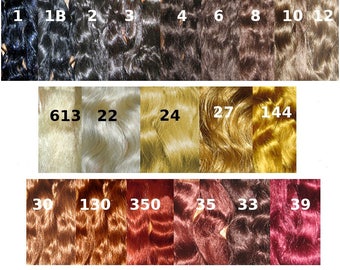 COLOR SWATCHES for custom color 36 inches BRAID 90 cm long Renaissance plait Medieval hair falls Braided hair extensions Gothic hair piece