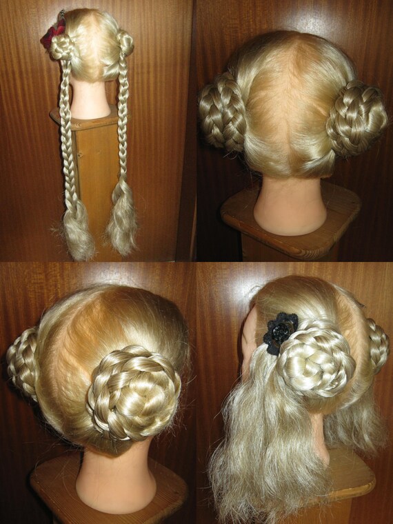 Princess Leia Hair Buns Pair Of Hair Filler Falls 22 Etsy