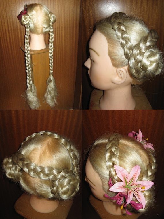 Princess Leia Hair Buns Pair Of Hair Filler Falls 22 Etsy