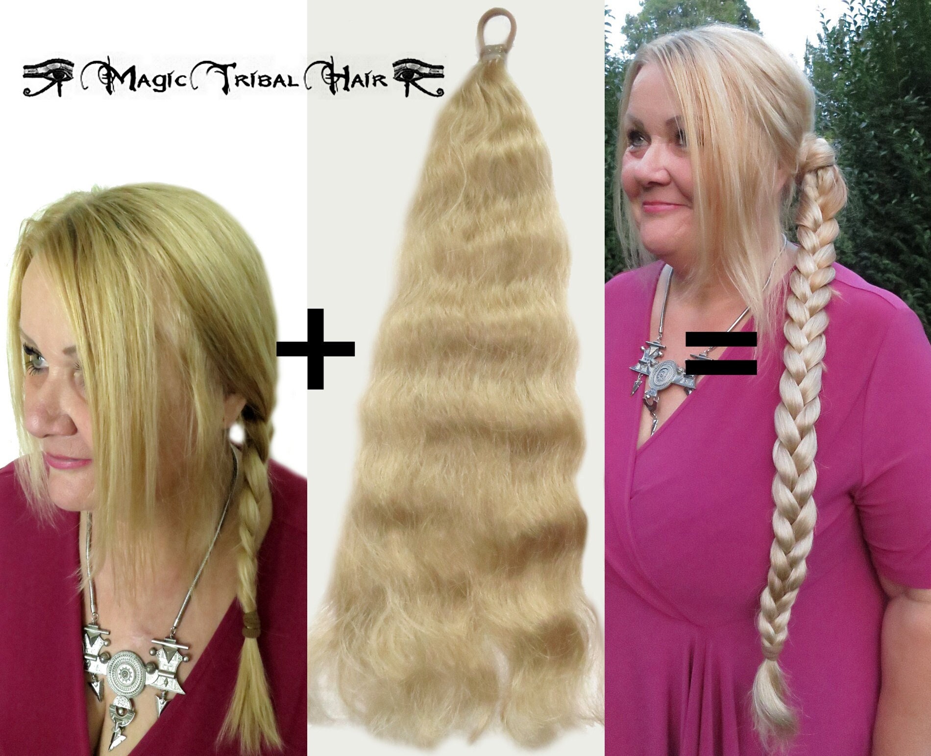 Blonde Long Pigtail Hair Extensions