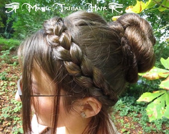 Messy Braid Headband with slip-stop YOUR HAIR COLOR Undone look plait