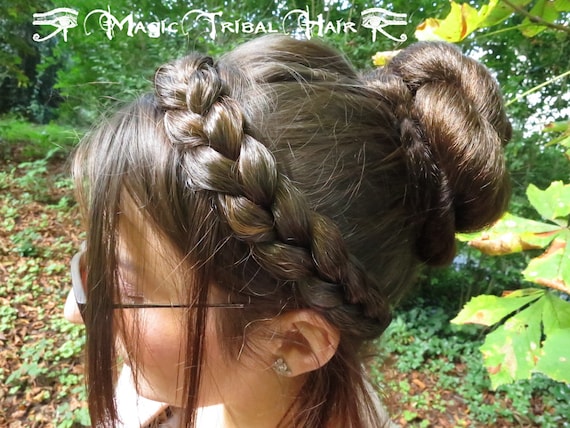 Messy Braid Headband With Slip stop YOUR HAIR COLOR Undone Look