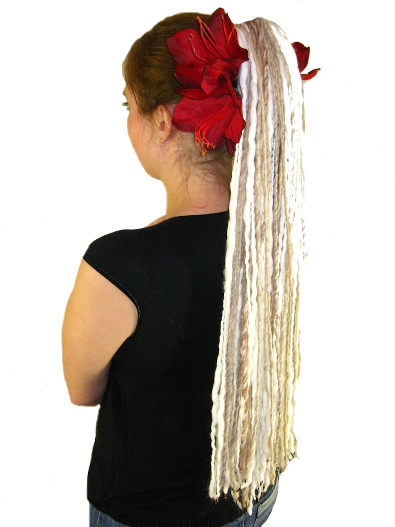 DREADLOCKS FAIR BLONDE Yarn Dread Hair Falls 112 Dreads 60cm/ Etsy