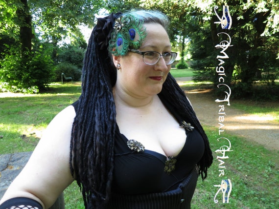 Black Gothic Dreadlocks 112 Dreads Steampunk Dread Falls Goth Etsy