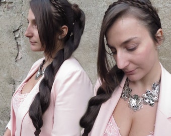 Treccia Twist IL COLORE DEI TUOI CAPELLI Treccia di corda per capelli lisci Extension per coda di cavallo da 20" Parrucca naturale per molte acconciature Accessorio per capelli boho