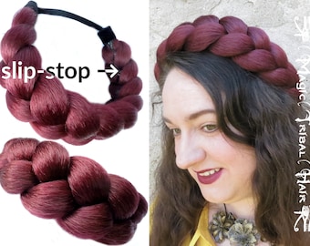 Braided Headband YOUR HAIR COLOR Chunky Braid Hair Crown Diva hair piece Supersize headband braid Prom tiara Boho Wedding hair accessory