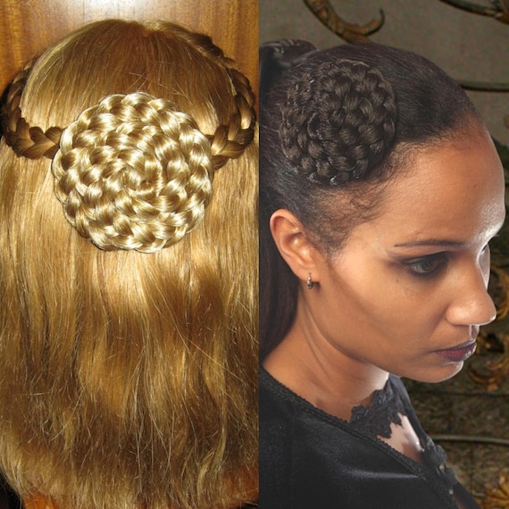 AKOAK 2 Fasce Per Capelli Retrò Con Nodo Di Perle – Cerchietti Larghi Per Donna E Ragazza – Accessori Capelli Eleganti Per Feste E Matrimoni – Nero E Cachi - 5