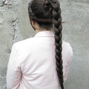 Hair Bun YOUR HAIR COLOR Braided chignon bun cover hair piece Classic ballet bun & topknot Clip on prom hairpiece Wedding hair extensions image 9