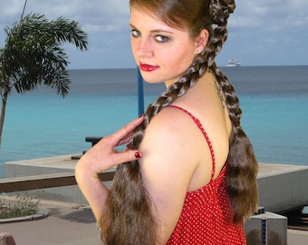Hair Braids for Pigtails YOUR HAIR COLOR Hair pieces for vintage hairstyles Magic Tribal Hair belly dance braids Renaissance Rapunzel plaits