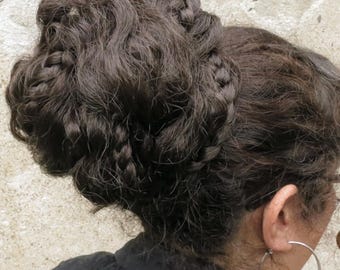 Chignon Messy Diva Hair Bun YOUR HAIR COLOR Undone topknot braid Supersize fantasy multi-styling hair piece Wedding bride updo extensions