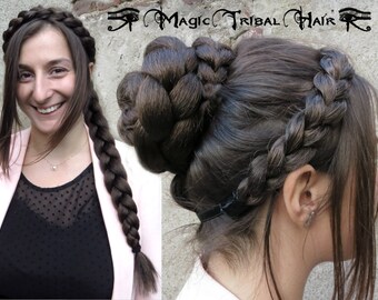 Fascia Per Capelli Intrecciata A Treccia – Donna, Fibra Resistente Al Calore, Elastico Regolabile, Per Oktoberfest, Matrimoni E Festa