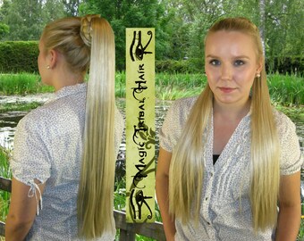 HAIR FALL size L Rapunzel hair extension CUSTOM colour & structure 22''/55 cm Cosplay Larp hair piece Medieval bride Renaissance wedding wig