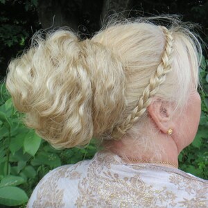 Layered Wedding Bun YOUR COLOR Chignon for fine thin to regular hair Messy clip on bun Bridal topknot hairpiece extension Classic bride updo