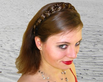 Diadema trenzada Rapunzel TU COLOR DE CABELLO Adorno para el cabello de novia de boda Diadema renacentista con halo Peinado medieval trenzado Adorno para el cabello estilo tiara boho para graduación