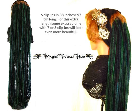 Dreadlocks For Short Hair Many Colors Gypsy Tribal Fusion Clip In Dreads Renfaire Dread Falls Boho Dreads Extensions Belly Dance Hair Piece