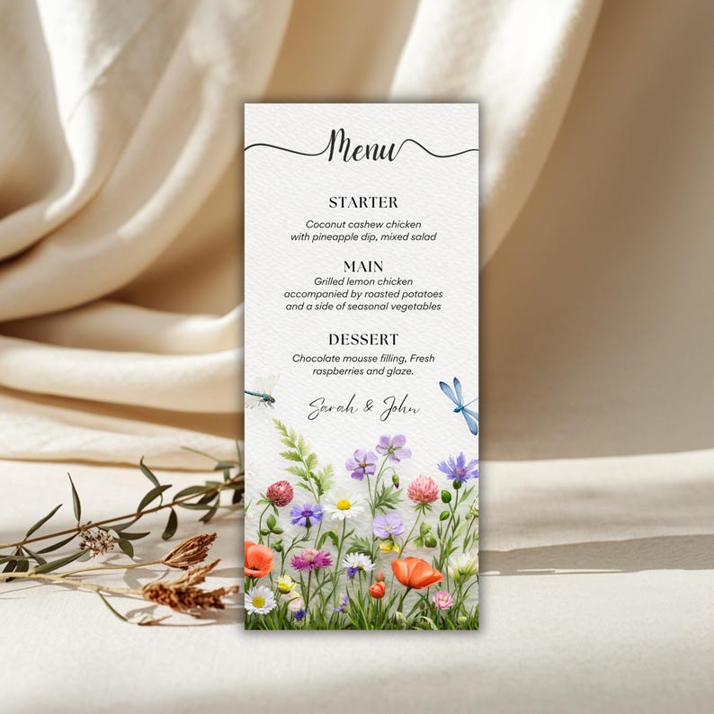Editable Dinner Menu Template, Canva Restaurant Menu Card, Printable ...