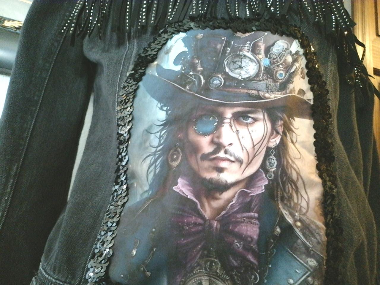 Johnny Depp Denim Jacket - Etsy