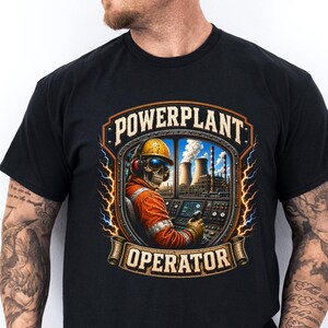 Kraftverksoperatörens kontrollrumströja – T-shirt för elarbetare