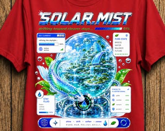Frutiger Aero shirt, y2k clothes, y2k, gift for her, gift for him, gift for, retro, glitchcore, streetwear, cybergraphic, Frutiger Aero