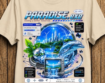 Frutiger Aero, Frutiger Aero Shirt, y2k Kleidung, y2k, Geschenk für Sie, Geschenk für Ihn, Geschenk für, Retro, Glitchcore, Streetwear, Kyber