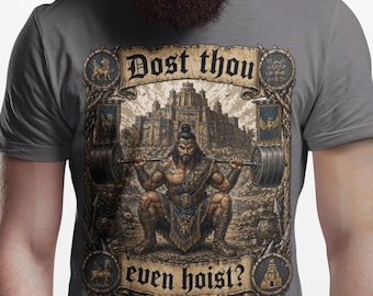 Dost Thou Even Hoist Medieval Gym Retro T-Shirt