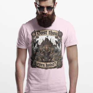 Dost You High Mittelalter Gym Retro T-Shirt Light Pink