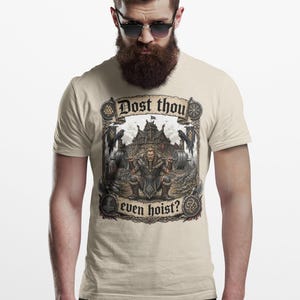Dost You High Mittelalter Gym Retro T-Shirt Sand