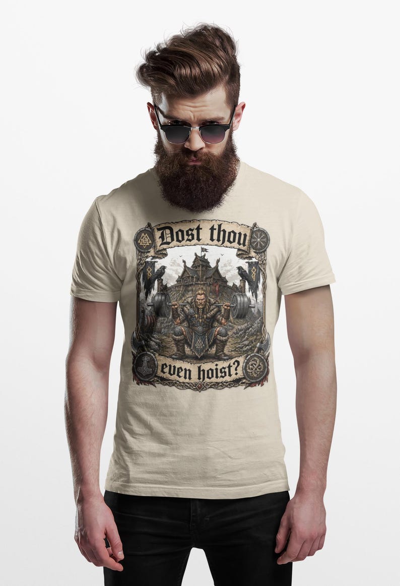 Dost You High Mittelalter Gym Retro T-Shirt Sand