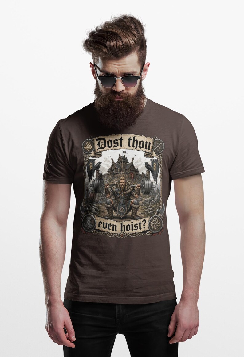 Dost You High Mittelalter Gym Retro T-Shirt Dark Chocolate