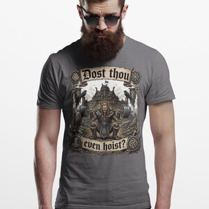 Dost You High Mittelalter Gym Retro T-Shirt Charcoal