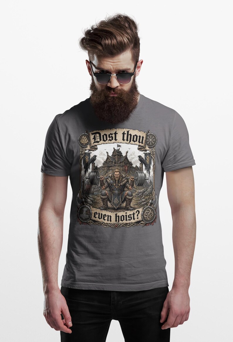 Dost You High Mittelalter Gym Retro T-Shirt Charcoal