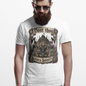 Dost You High Mittelalter Gym Retro T-Shirt White