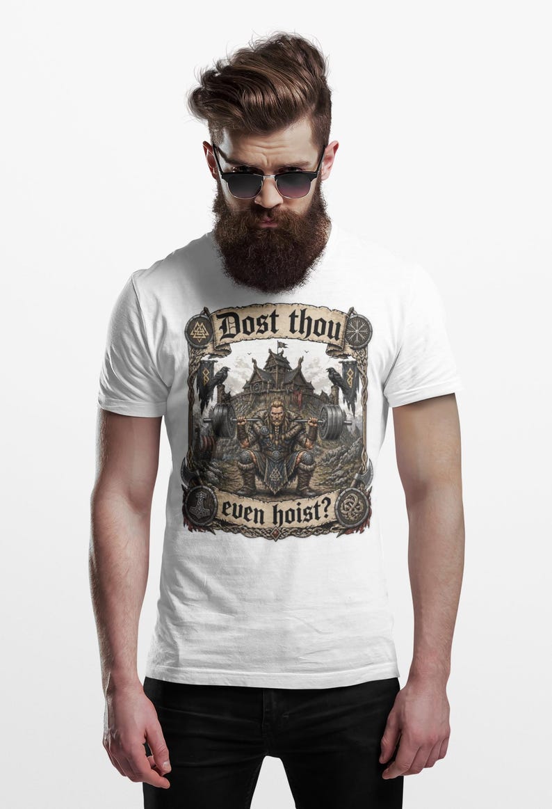 Dost You High Mittelalter Gym Retro T-Shirt White