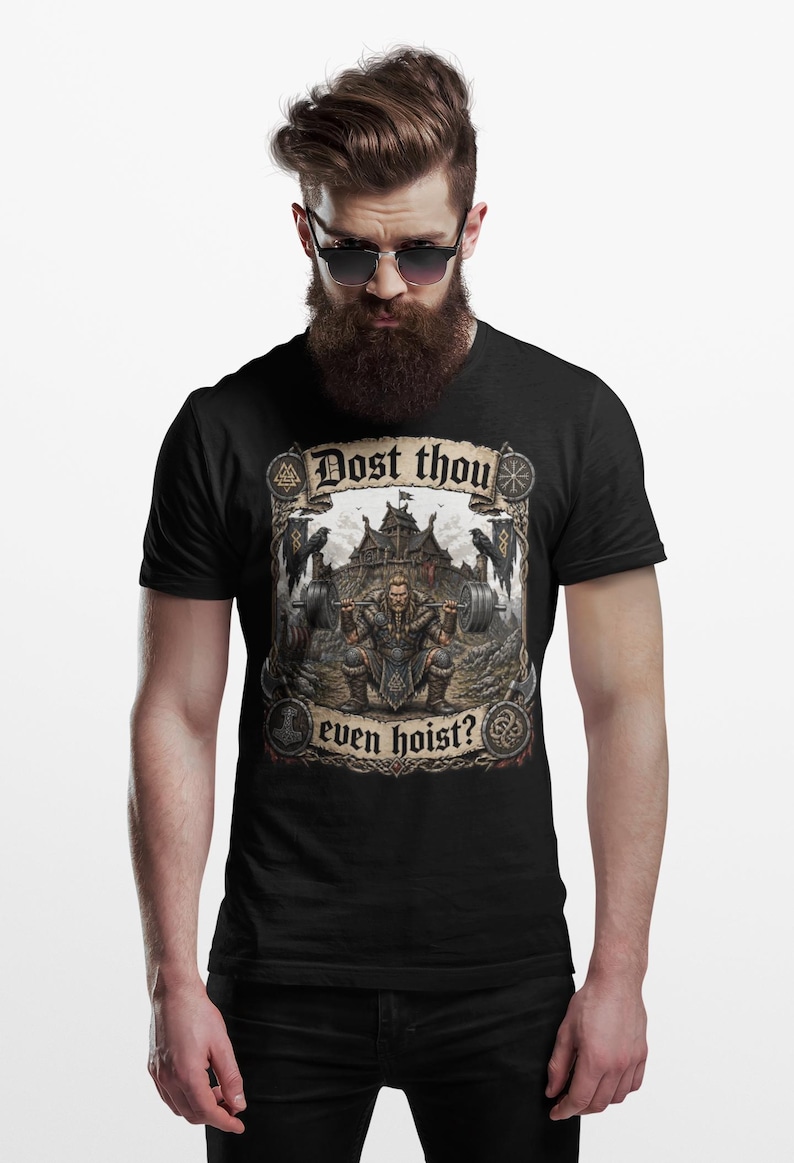 Dost You High Mittelalter Gym Retro T-Shirt Black