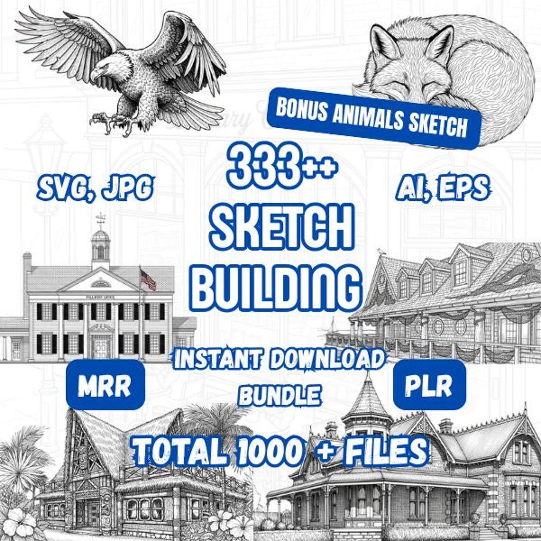 1000+ Sketch Building Files | 333+ Building Designs + Bonus Animals ...