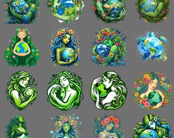 Madre Naturaleza Verde Día de la Tierra Madre Planeta Naturaleza PNG