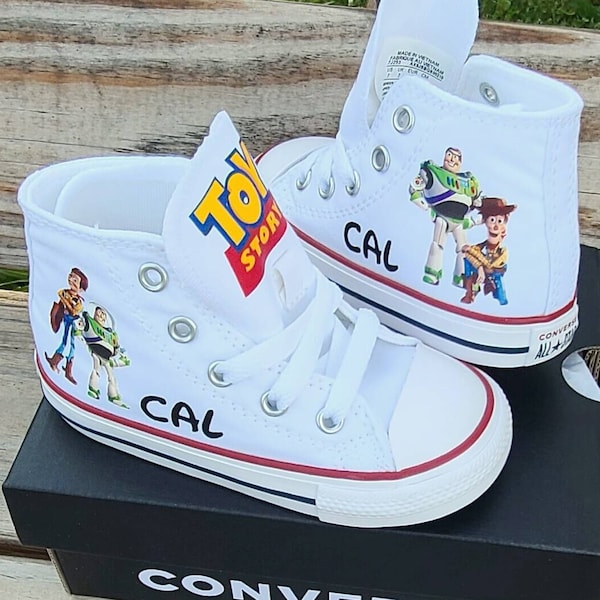 Toy Story Converse, Personalized Name, Buzz and Woody, Many Colors and  Sizes