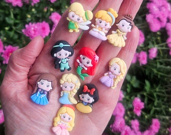 Princess Cabochon 10 PC Set, Ships Today, Resin Flatback