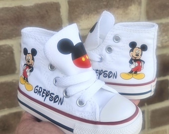 Personalized Mickey Mouse Converse Shoes For Baby and  Toddler Boys