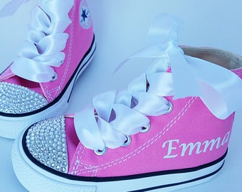 pink converse baby shoes