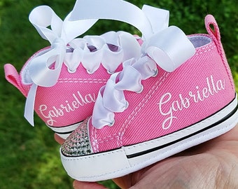 bedazzled baby converse