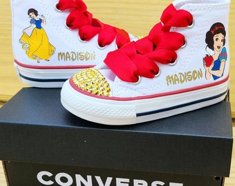 Snow white converse | Etsy