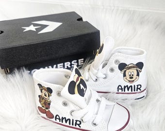 Safari Mickey Shoes, Personalized Mickey Mouse Converse, Animal Kingdom Sneakers, Mickey and Friends, Pluto, Goofy, Minnie Mouse