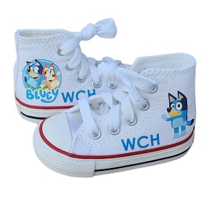 Custom Bluey Converse, Bluey Shoes For Baby Toddler, Bluey and Bingo Converse, Personalized Bluey Sneakers For Boy or Girl image 3
